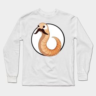 Mustache Worm Long Sleeve T-Shirt